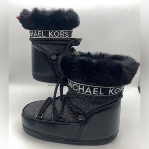 Michael Kors Zelda Logo Snow Boots Women’s 7M black